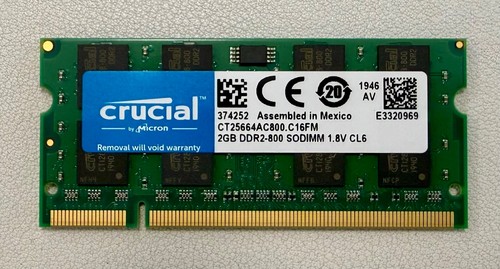 Ram crucial 2gb - 2gb, 800mhz