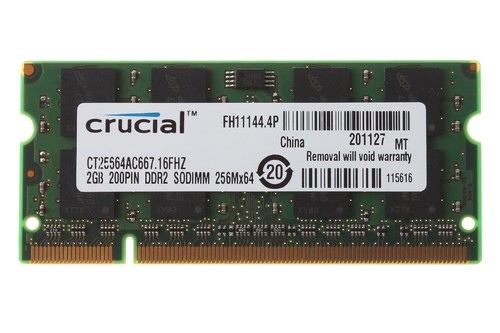 Memoria ram crucial 2gb - memoria,